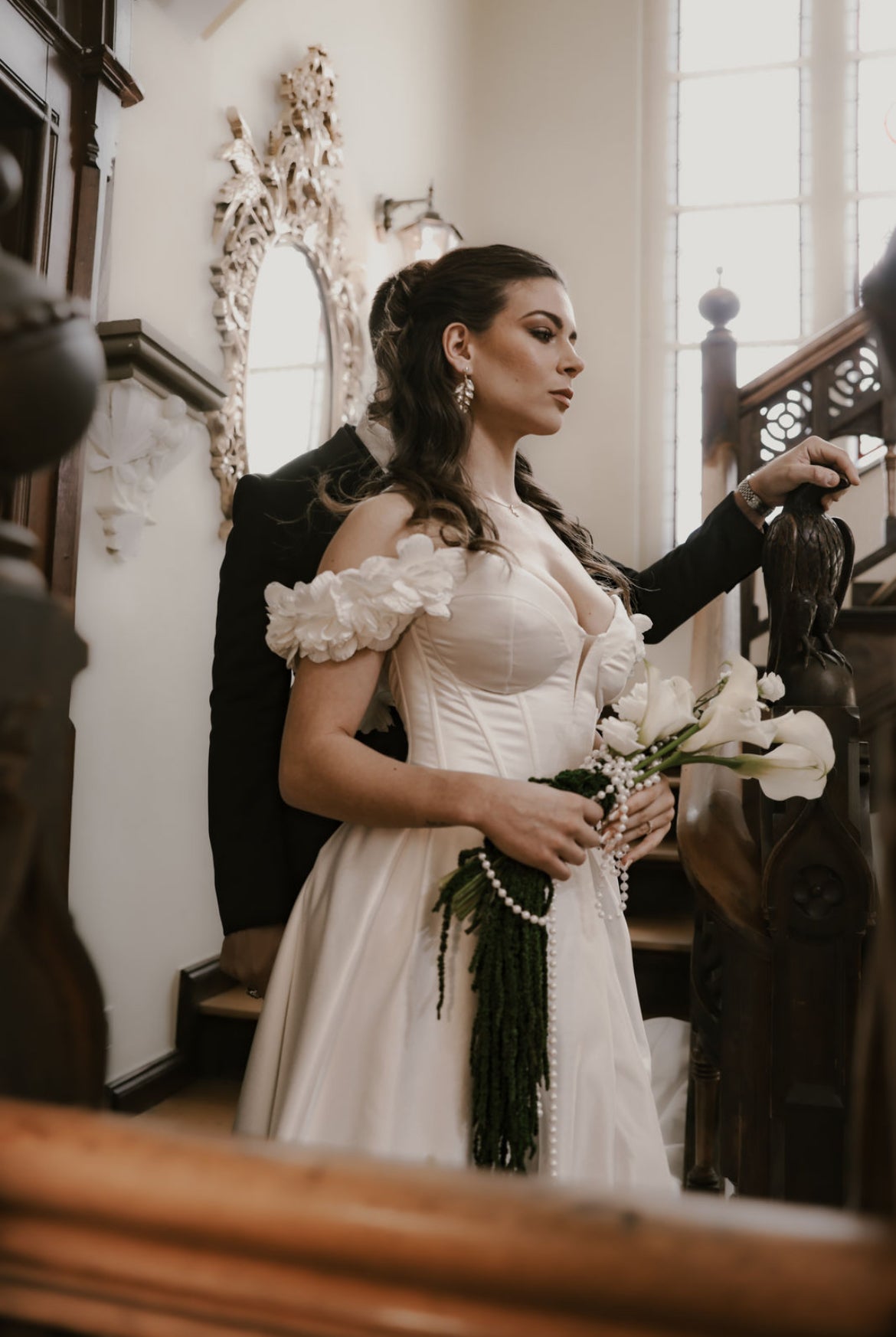 Statement Ohrstecker aus Edelstahl mit Kristallen – Brautschmuck Ohrringe in Gold oder Silber