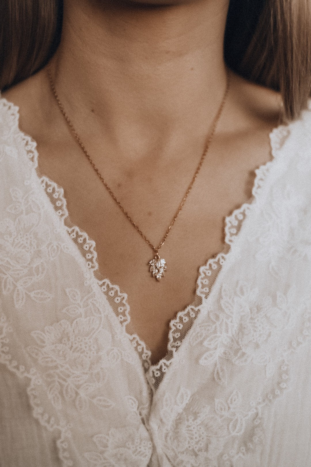 Filigranes Brautschmuckset in Gold – Floraler Schmuck mit Zirkonia für deinen besonderen Tag