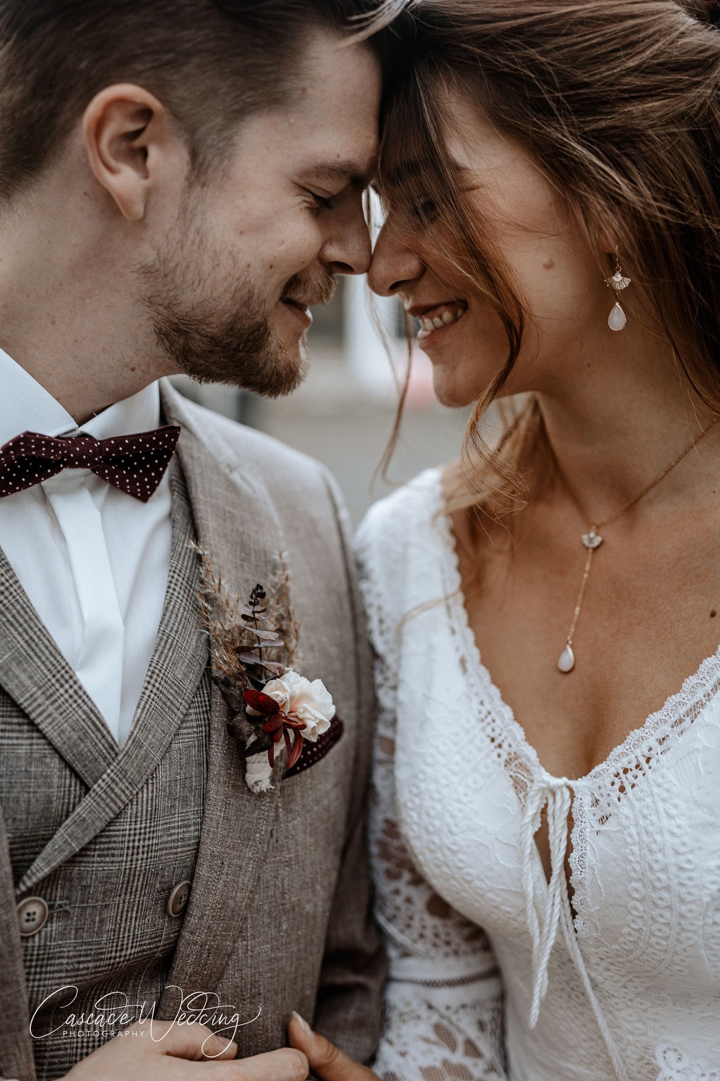 Rosévergoldete Y-Brautkette mit Zirkonia-Fächer & Tropfenanhänger – Edelstahl-Halskette für Hochzeit & Alltag | Auch in Gold & Silber