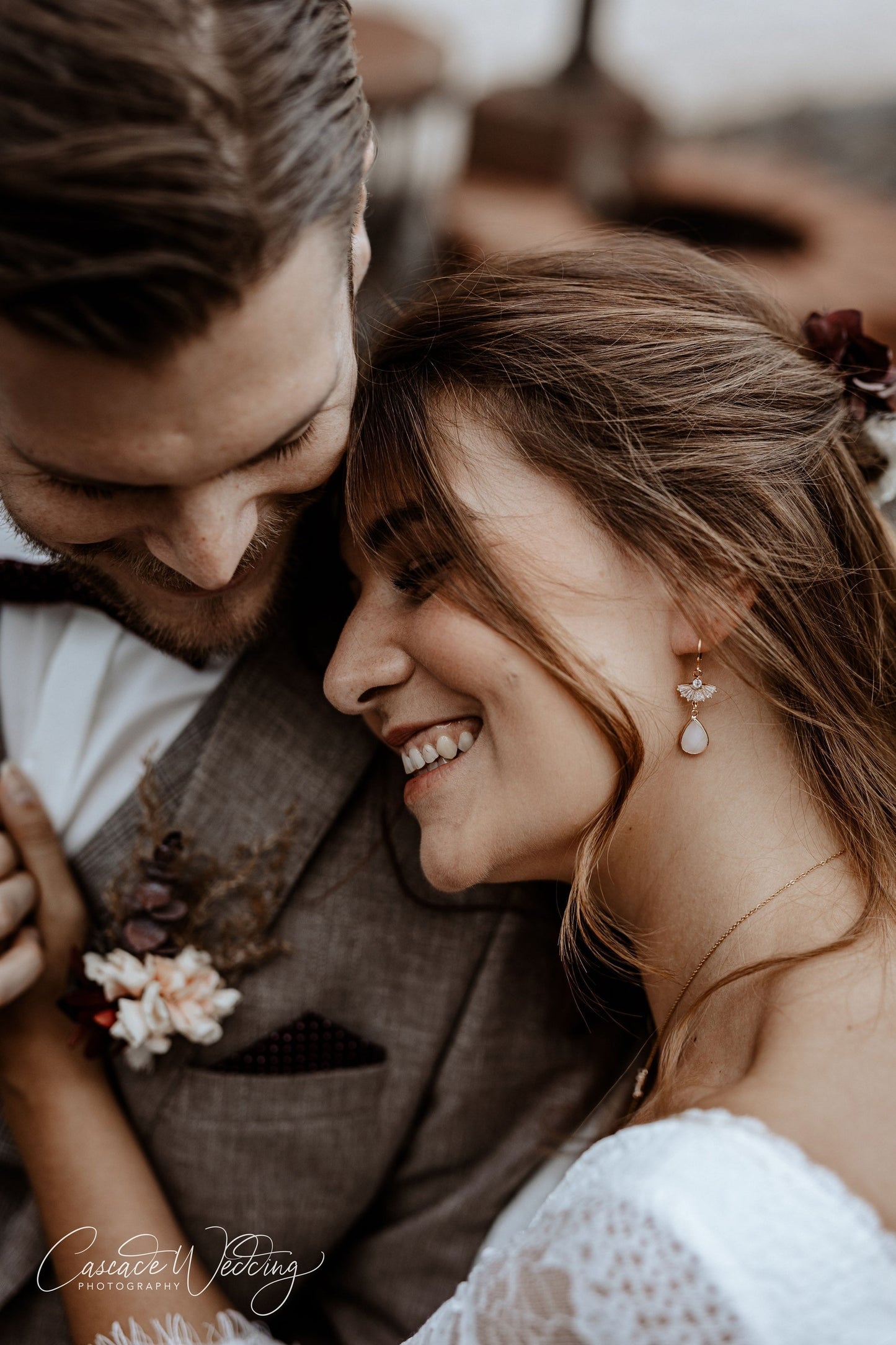 Vergoldete Y-Brautkette mit Zirkonia-Fächer & Tropfenanhänger – Edelstahl-Halskette für Hochzeit & Alltag | Auch in Roségold& Silber