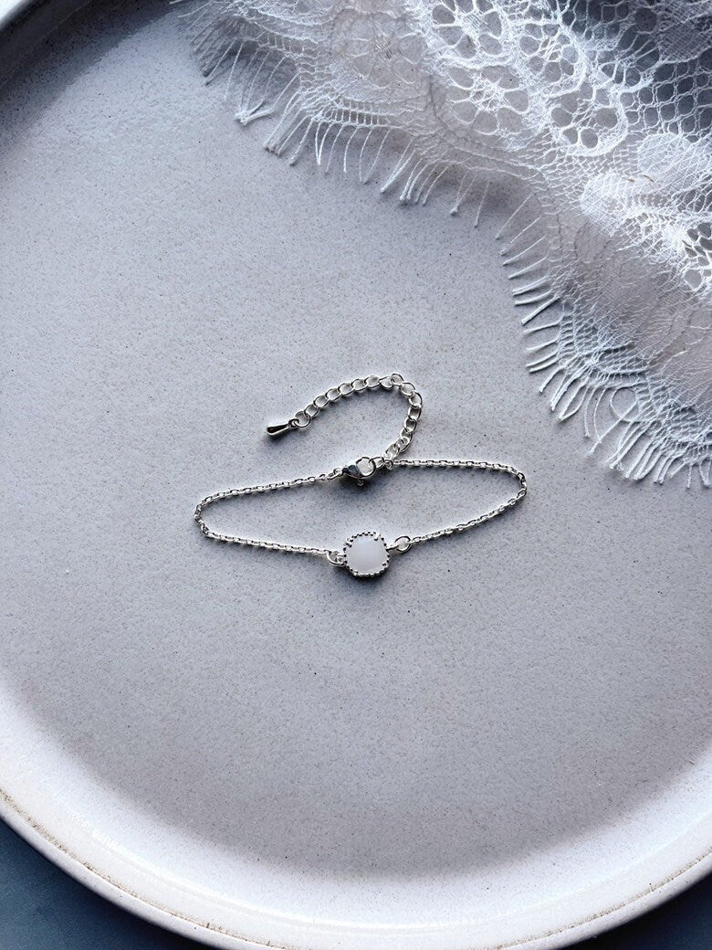 Filigranes Brautschmuck-Set in Silber – Edelstahl & geschliffenes Glas in Rauchweiß