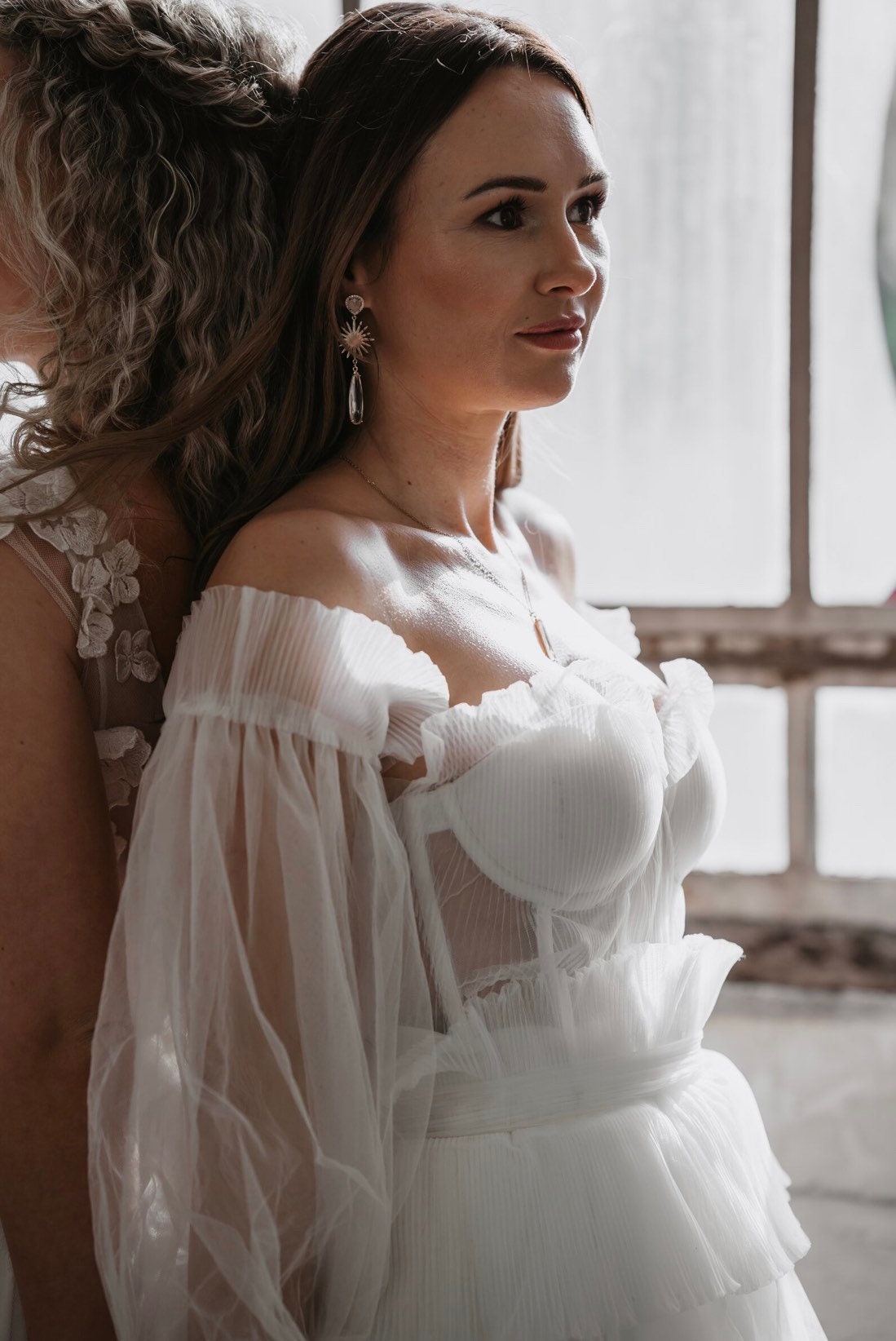 Lange Statement Boho Ohrringe mit Glastropfen – 18K vergoldeter Brautschmuck zur Hochzeit | Geschenkidee für mutige Frauen