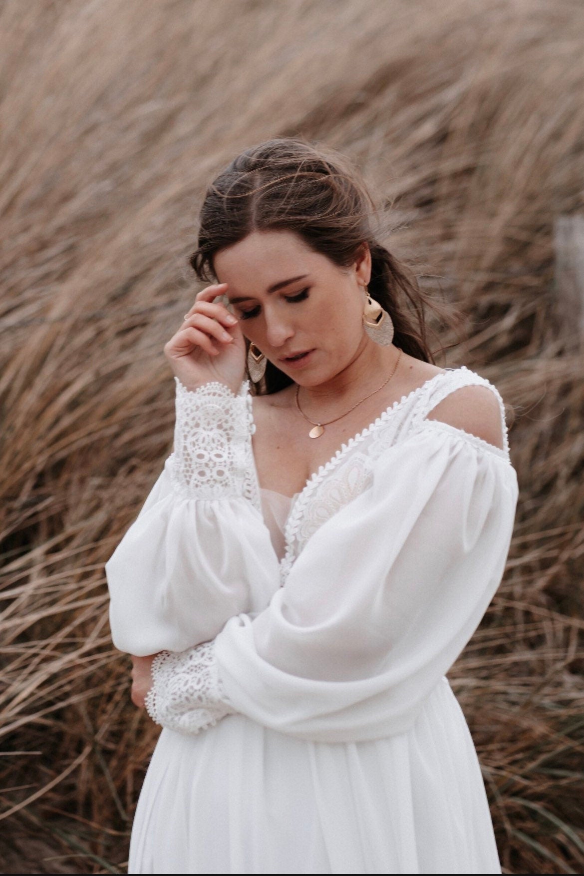 Ohrringe Boho Indianerstil Statement – Goldene Boho-Ohrringe aus Edelstahl | Handgefertigter Schmuck für Festival & Alltag