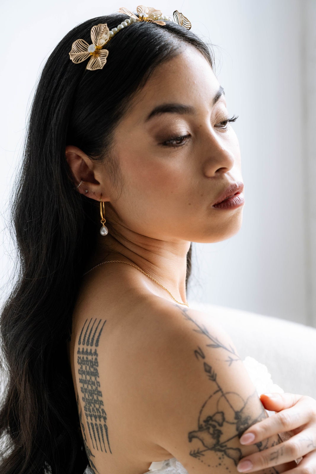 Y-Lariat Perlenkette für die Braut – Eleganter Brautschmuck mit Süßwasserperlen in Gold, Silber oder Roségold