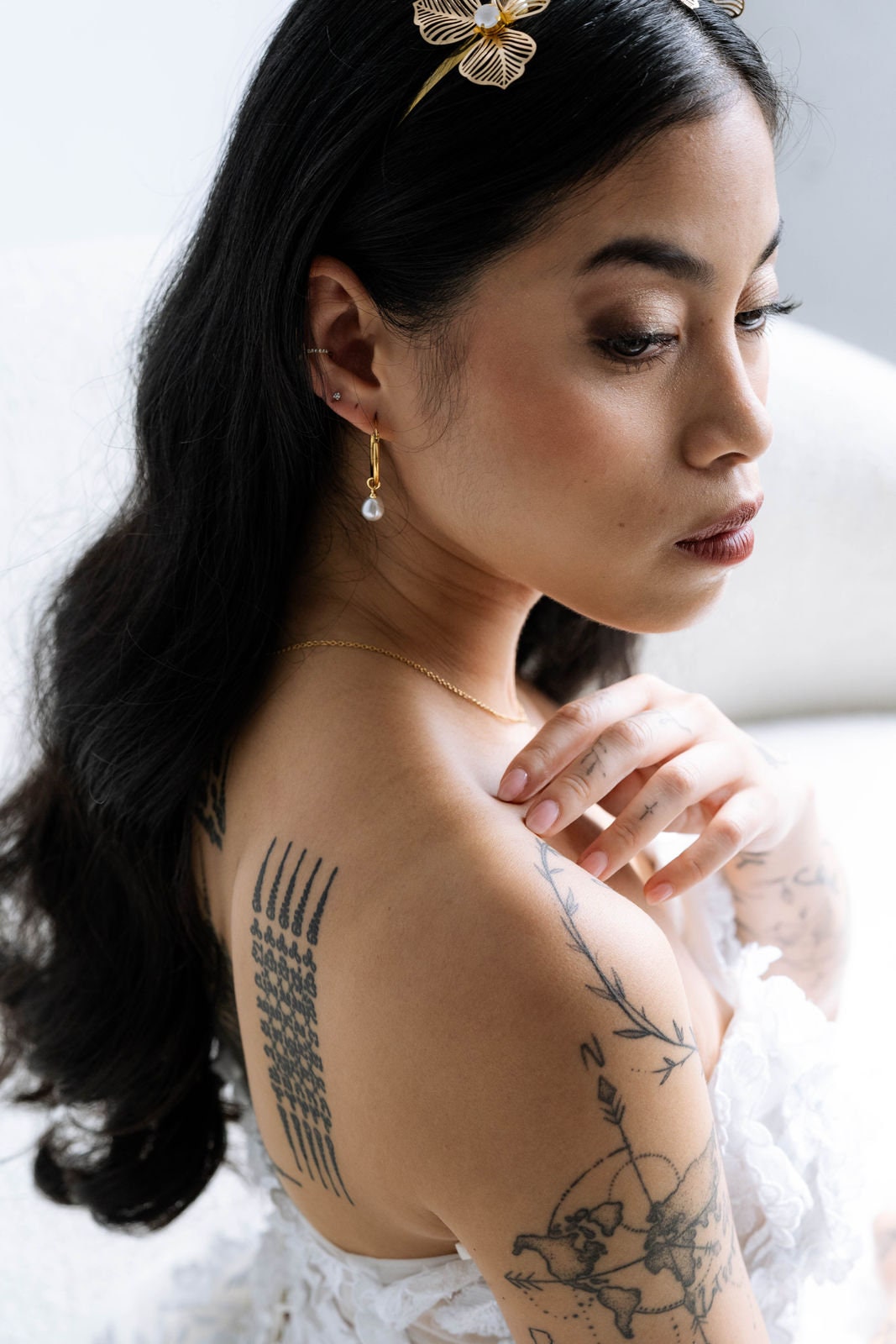 Y-Lariat Perlenkette für die Braut – Eleganter Brautschmuck mit Süßwasserperlen in Gold, Silber oder Roségold
