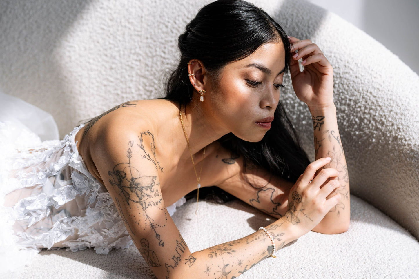 Y-Lariat Perlenkette für die Braut – Eleganter Brautschmuck mit Süßwasserperlen in Gold, Silber oder Roségold