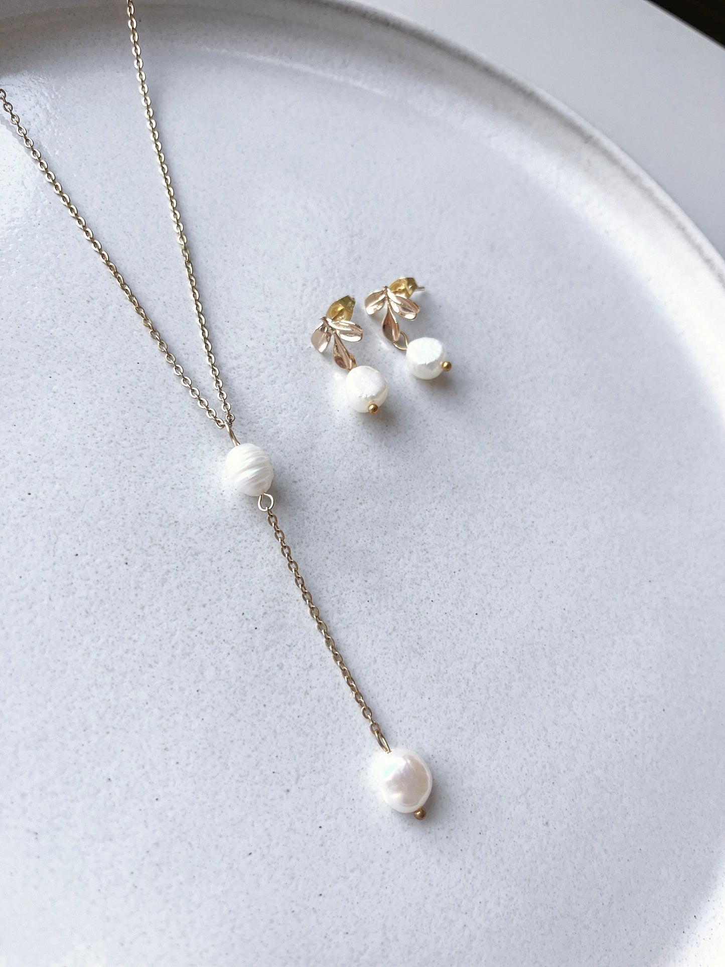 Y-Lariat Perlenkette für die Braut – Eleganter Brautschmuck mit Süßwasserperlen in Gold, Silber oder Roségold