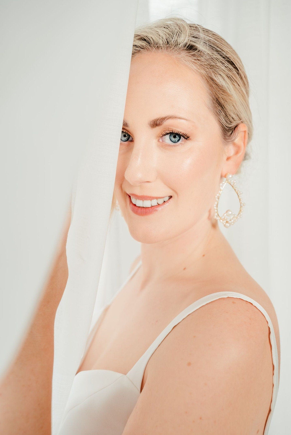 Statement Brautohrringe mit Süßwasserperlen – Elegante Perlenohrringe mit Edelstahlstecker