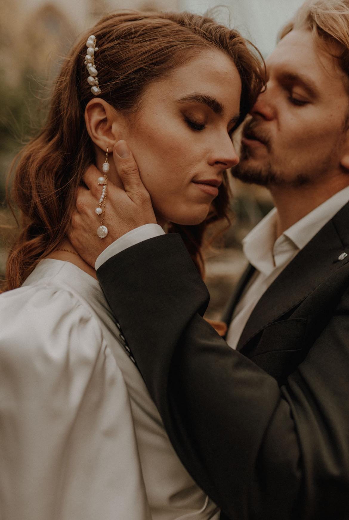 Brauthaarkamm mit echten Süßwasserperlen – Eleganter Haarschmuck in Gold, Silber oder Rosé