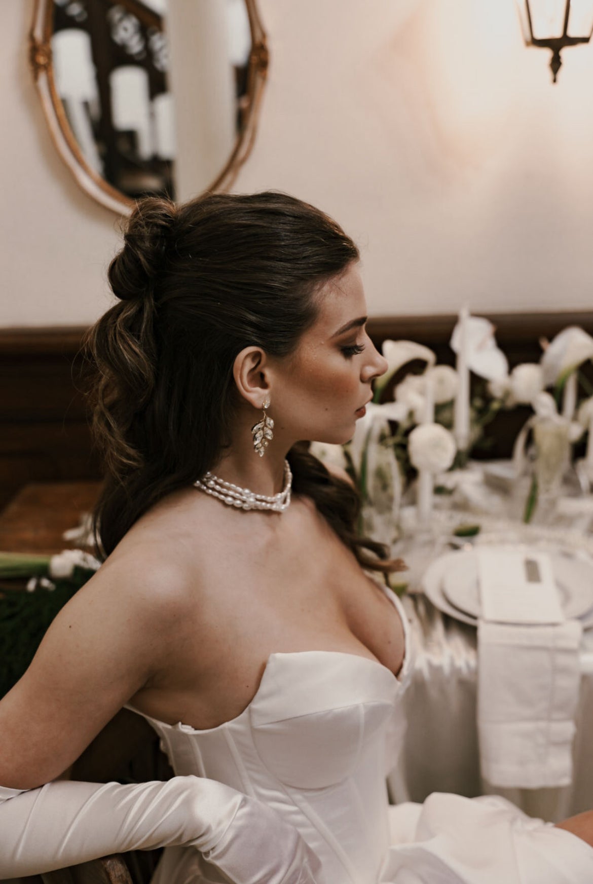 Statement Ohrstecker aus Edelstahl mit Kristallen – Brautschmuck Ohrringe in Gold oder Silber