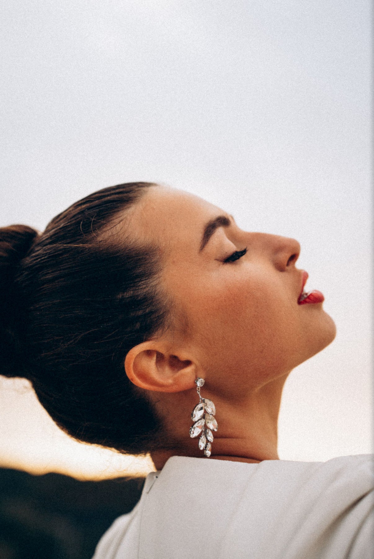 Statement Ohrstecker aus Edelstahl mit Kristallen – Brautschmuck Ohrringe in Gold oder Silber