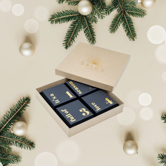 Exklusiver Schmuck Adventskalender 2025 – 4 Türchen mit Ring, Armreif, Halskette & Ohrringen in Gold oder Silber | DALOU Jewelry