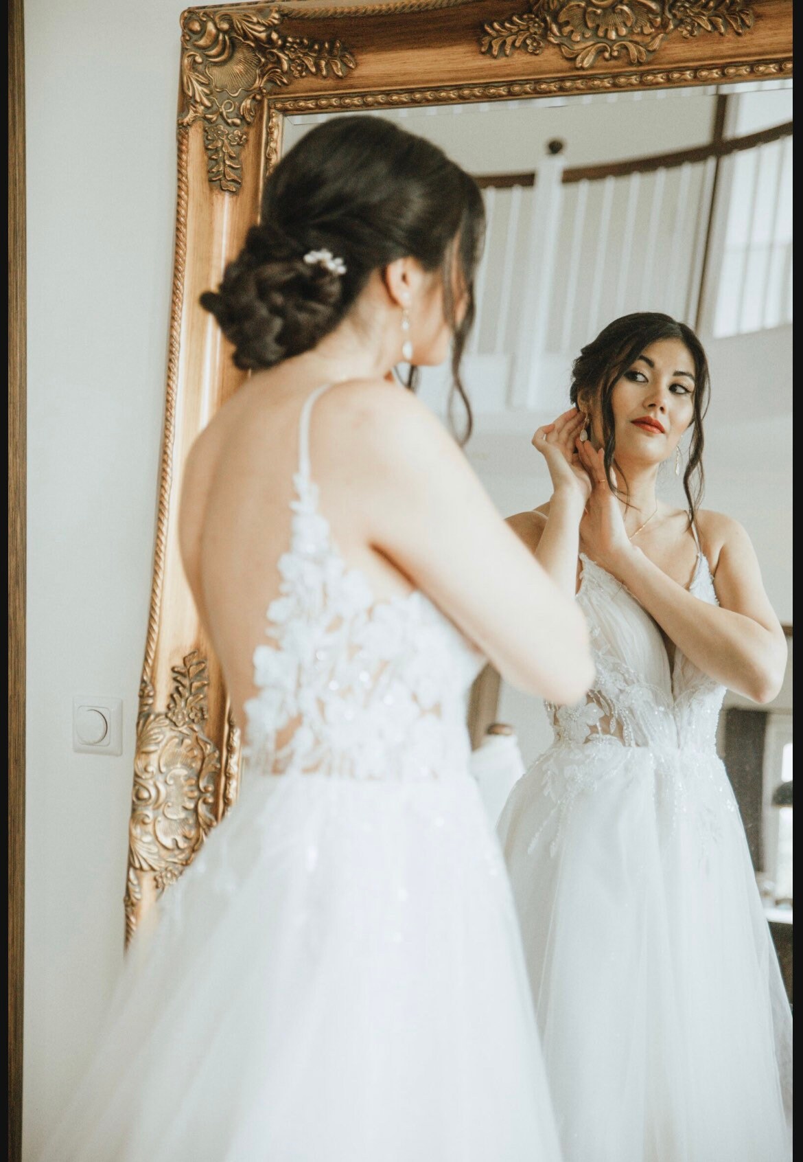 Brautschmuck Set mit Glastropfen – vergoldet & handgefertigt für deinen großen Tag