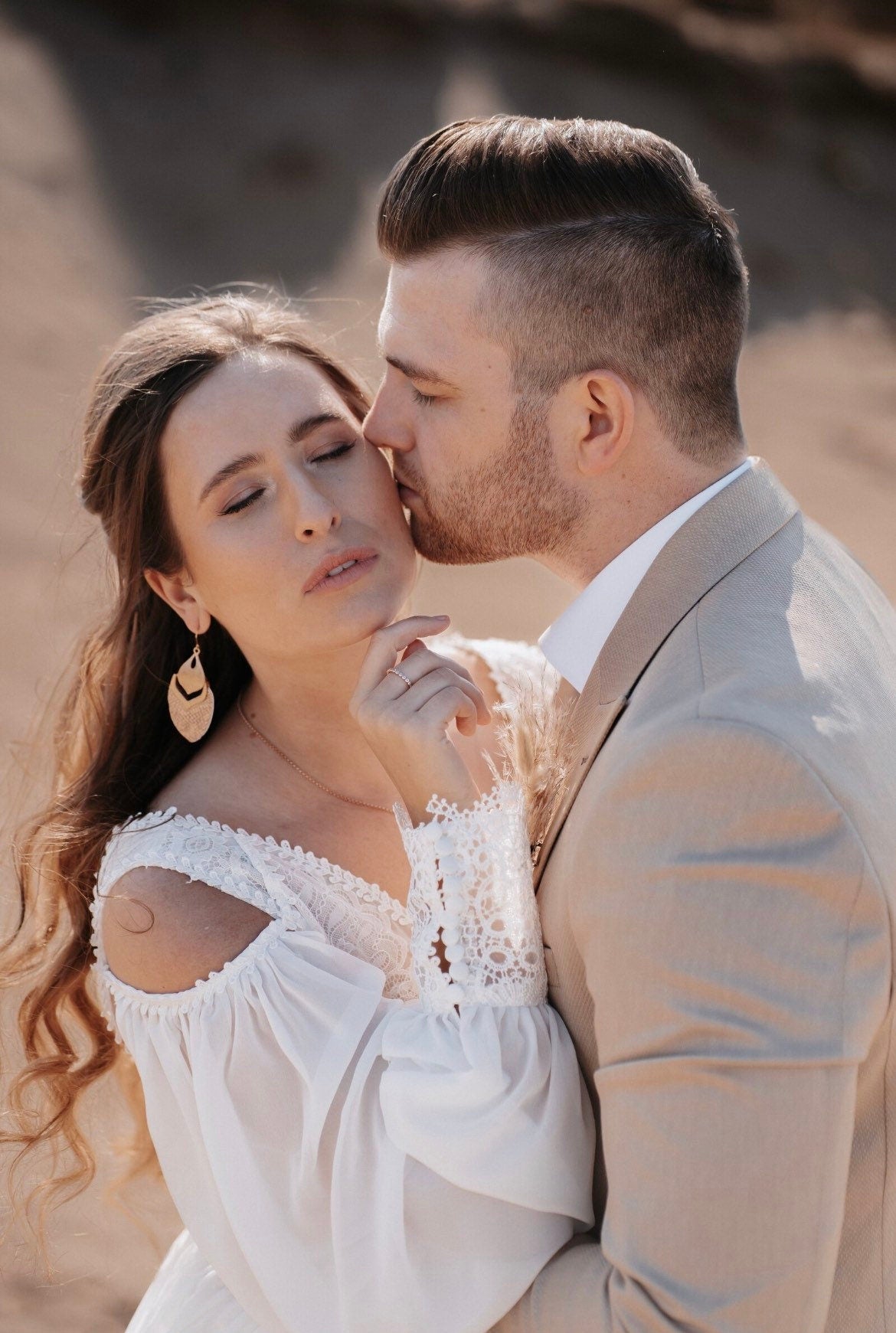 Ohrringe Boho Indianerstil Statement – Goldene Boho-Ohrringe aus Edelstahl | Handgefertigter Schmuck für Festival & Alltag