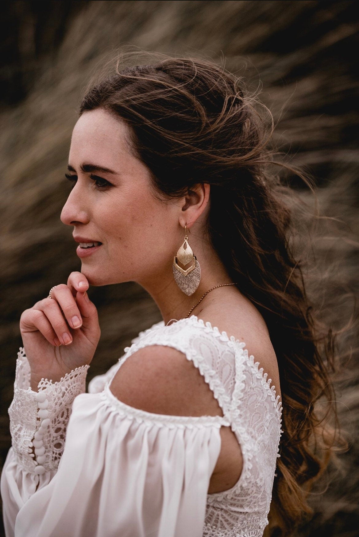 Ohrringe Boho Indianerstil Statement – Goldene Boho-Ohrringe aus Edelstahl | Handgefertigter Schmuck für Festival & Alltag