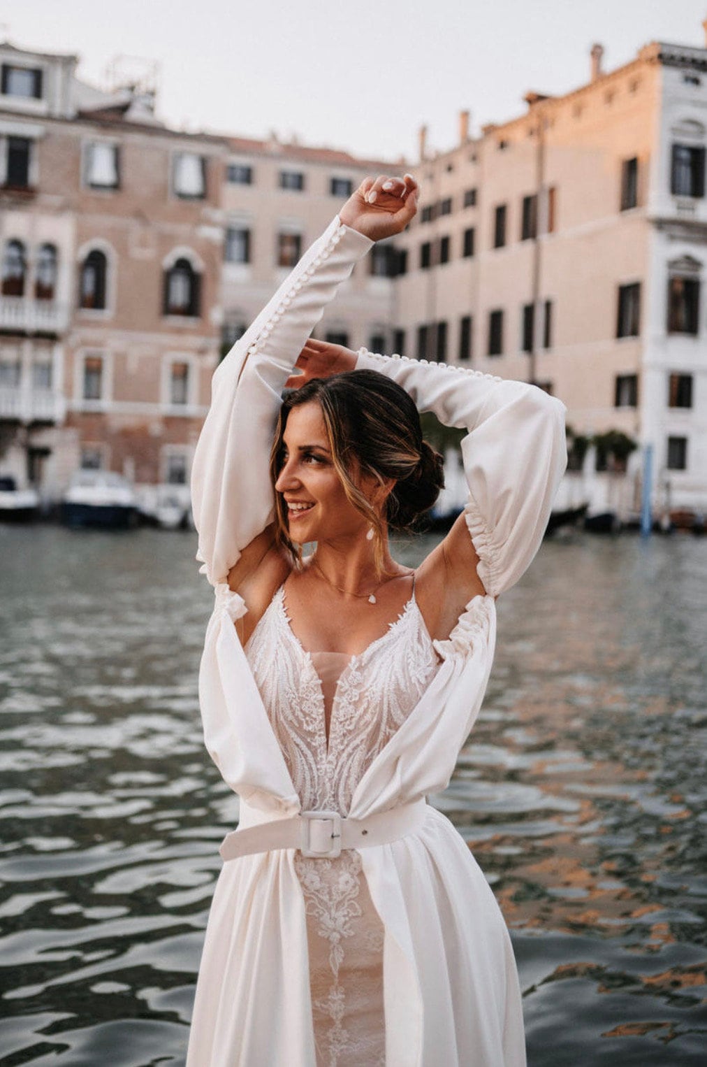 Schlichte Kette mit Tropfen Geschenk Trauzeugin – Edelstahl Halskette mit Glastropfen | In Gold, Silber oder Roségold