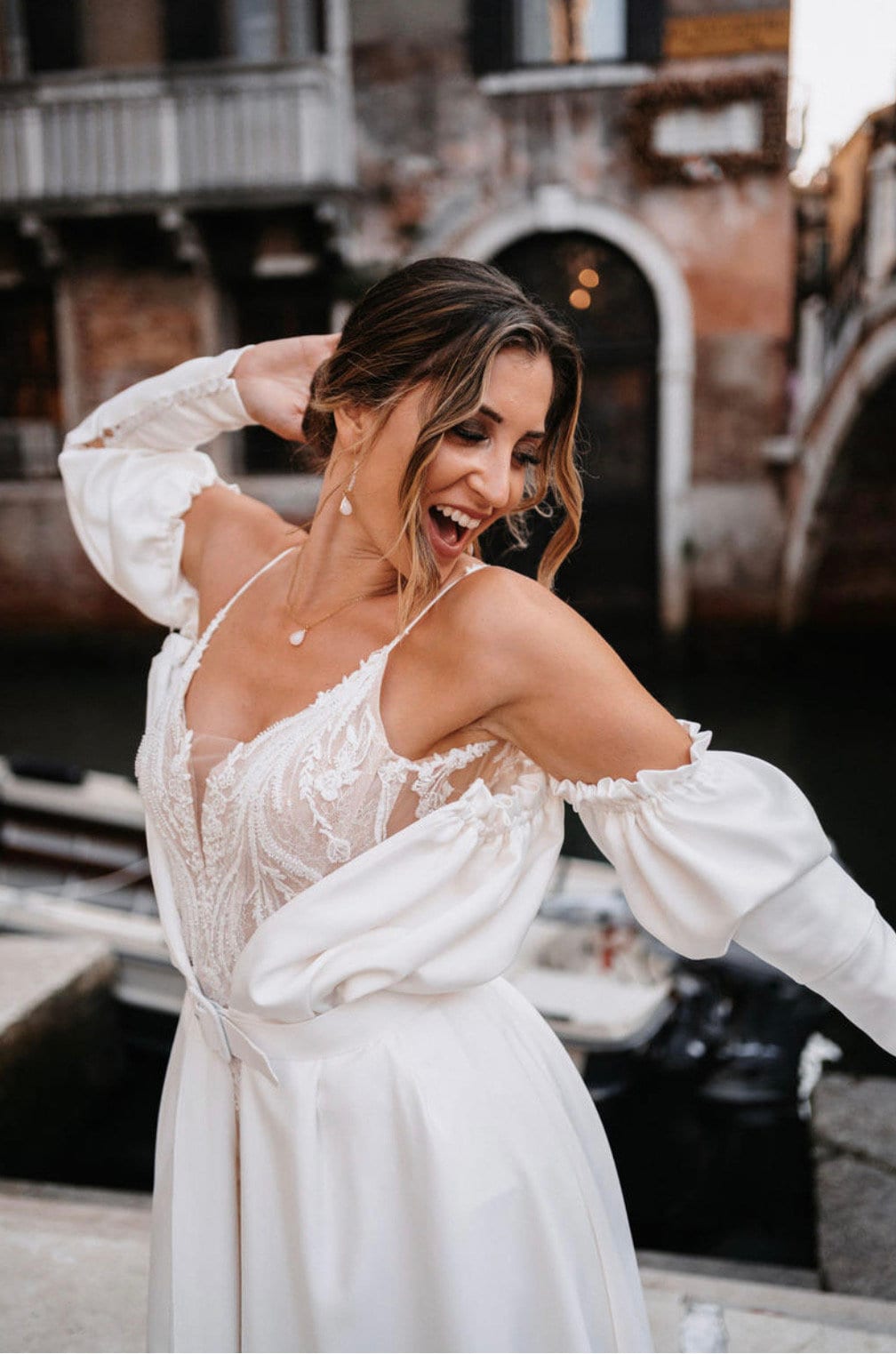 Schlichte Kette mit Tropfen Geschenk Trauzeugin – Edelstahl Halskette mit Glastropfen | In Gold, Silber oder Roségold