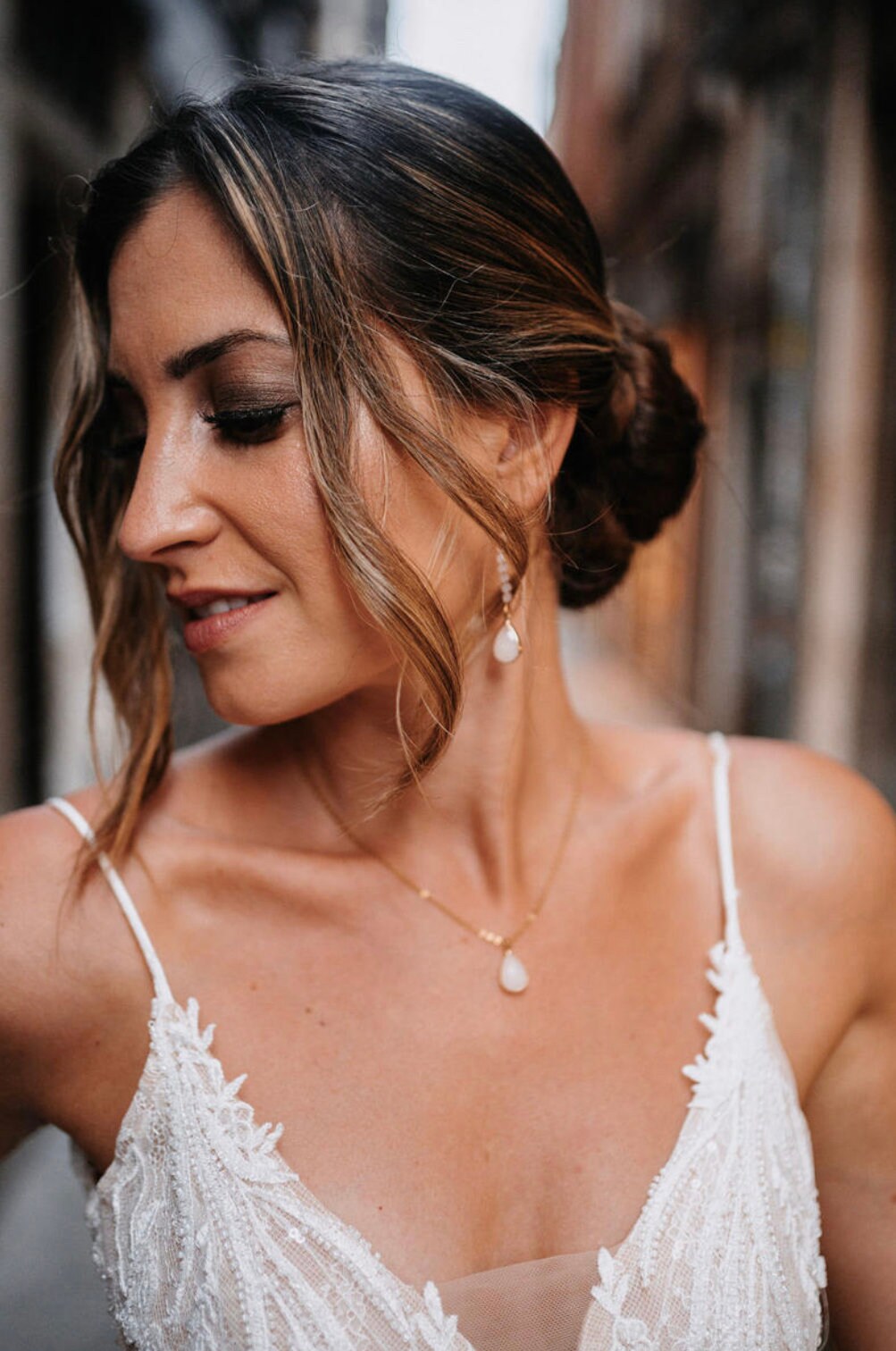 Elegante Braut-Ohrringe mit Tropfenanhänger – Gold oder Silber | Handgefertigt aus Edelstahl & Kristall