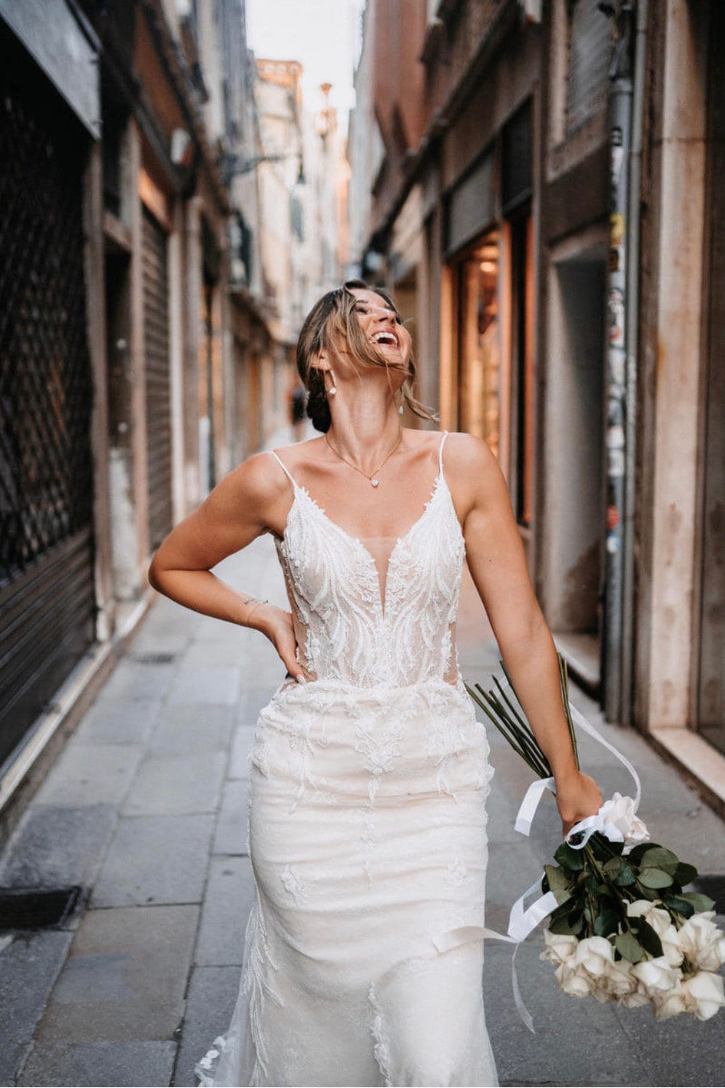 Schlichte Kette mit Tropfen Geschenk Trauzeugin – Edelstahl Halskette mit Glastropfen | In Gold, Silber oder Roségold