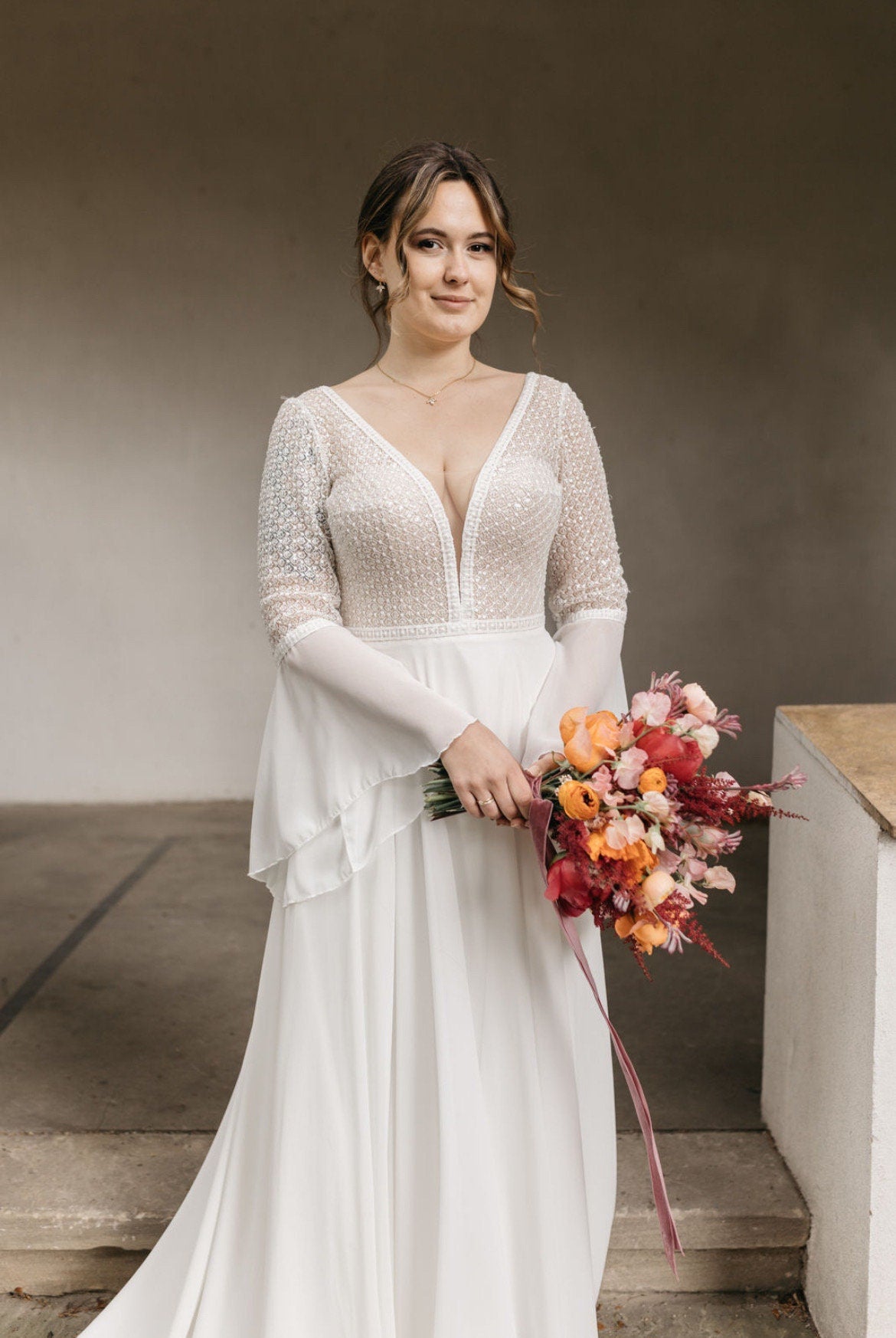 Schmuckset Braut oder Alltag Kleine Blüten Gold oder Silber – Filigranes Set aus Edelstahl mit Zirkoniablüten | Kette & Ohrringe handgefertigt