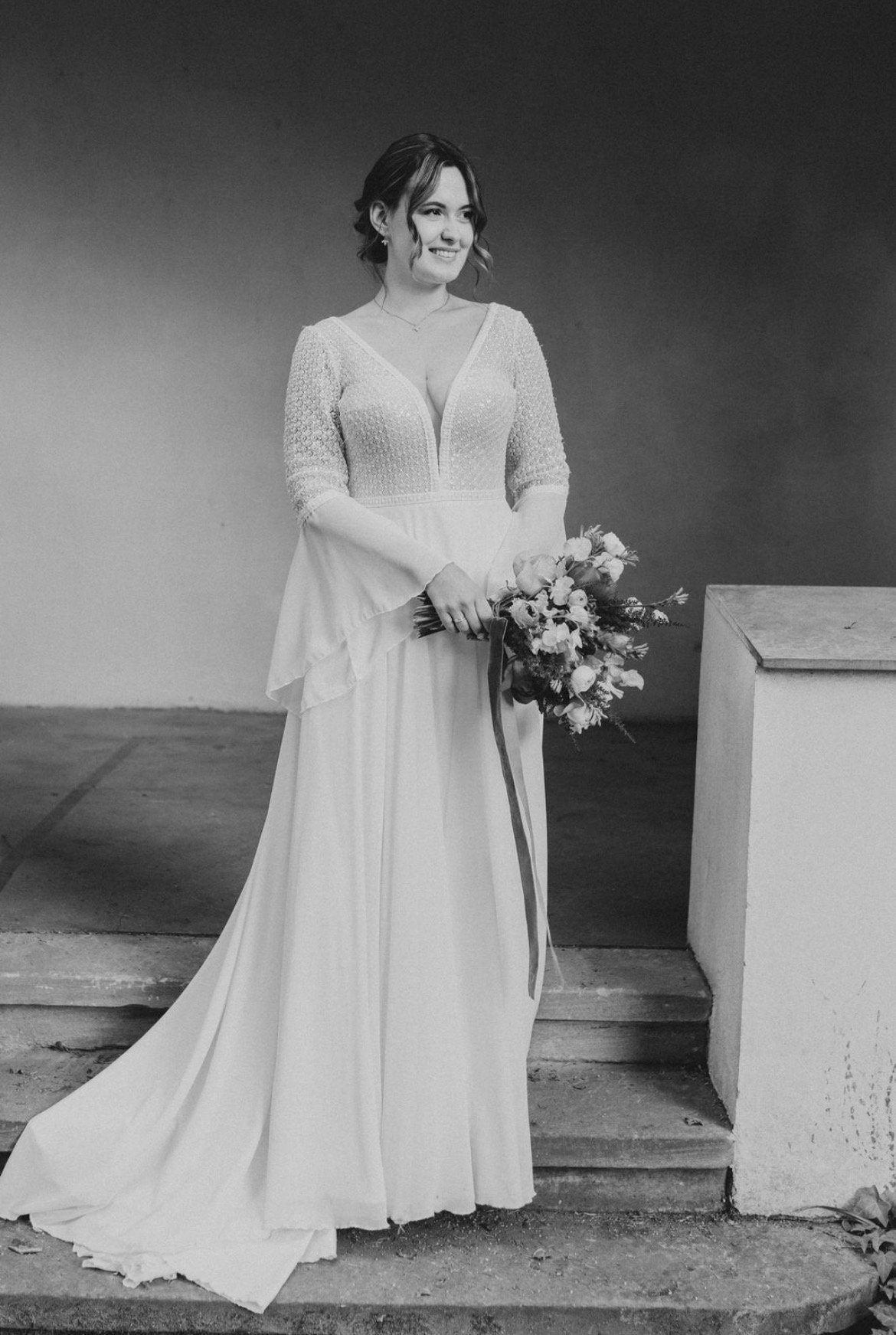 Schmuckset Braut oder Alltag Kleine Blüten Gold oder Silber – Filigranes Set aus Edelstahl mit Zirkoniablüten | Kette & Ohrringe handgefertigt