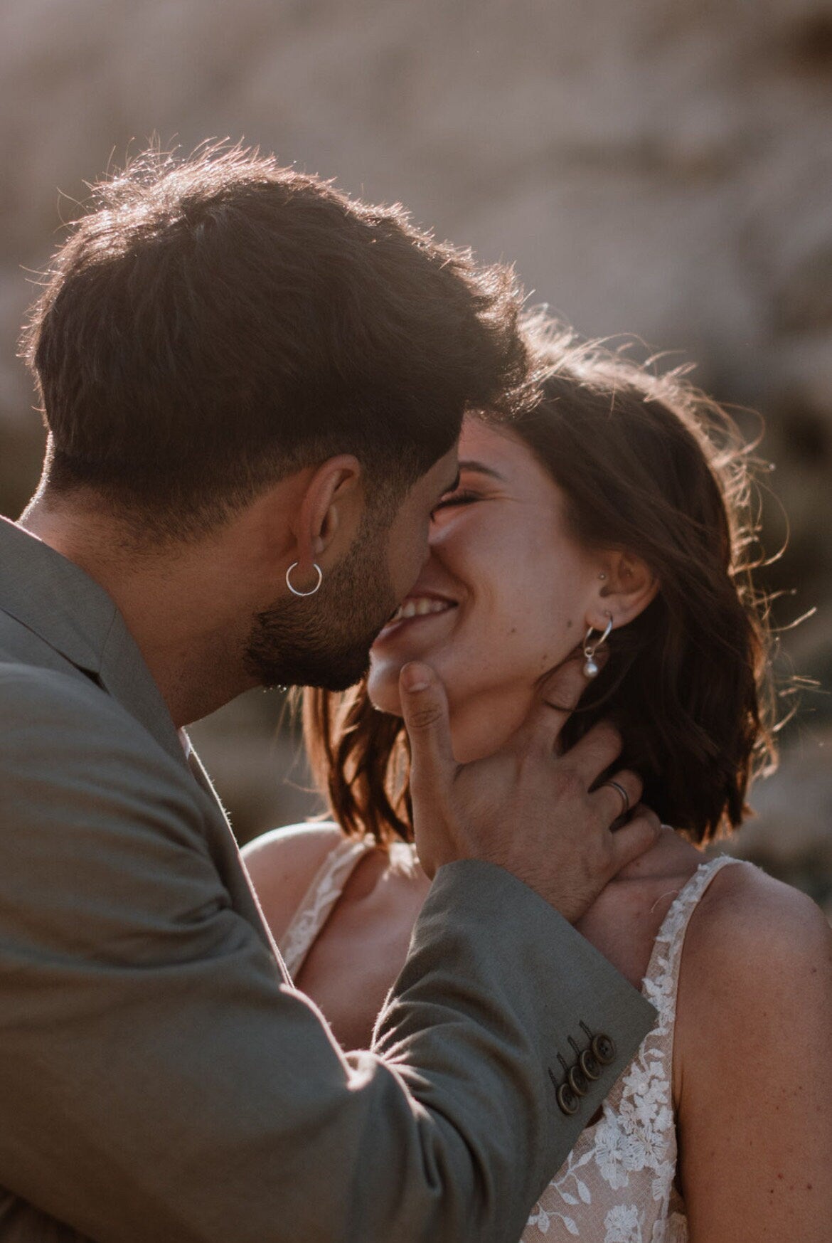 Braut Perlen Schmuckset – Edelstahl Creolen & Kette mit abnehmbaren Perlenanhängern | In Gold oder Silber, handgefertigt