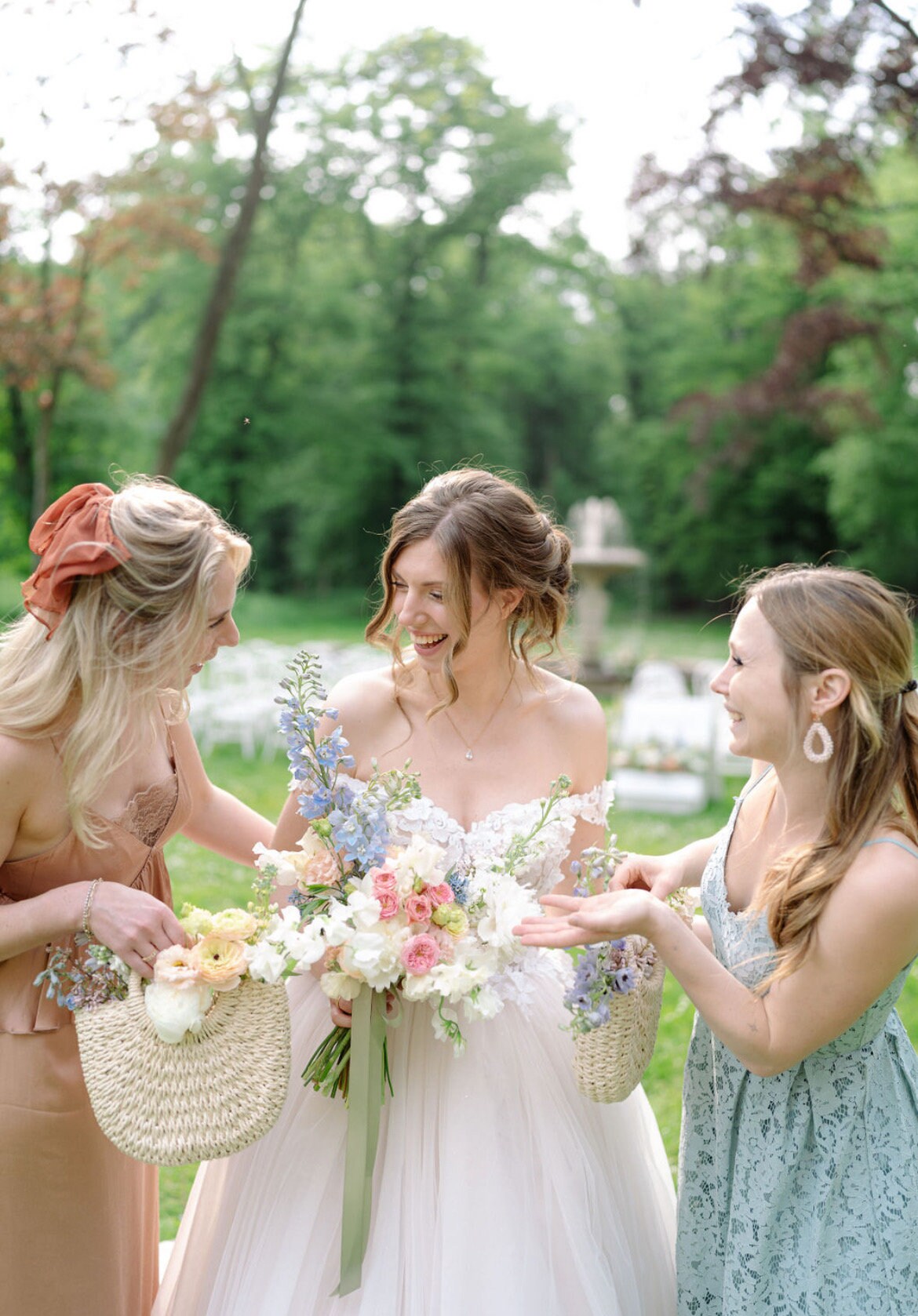 Schmuckset mit Tropfen Gold – Handgefertigtes Set aus Edelstahl mit Glastropfen | Eleganter Schmuck für Braut & Anlass