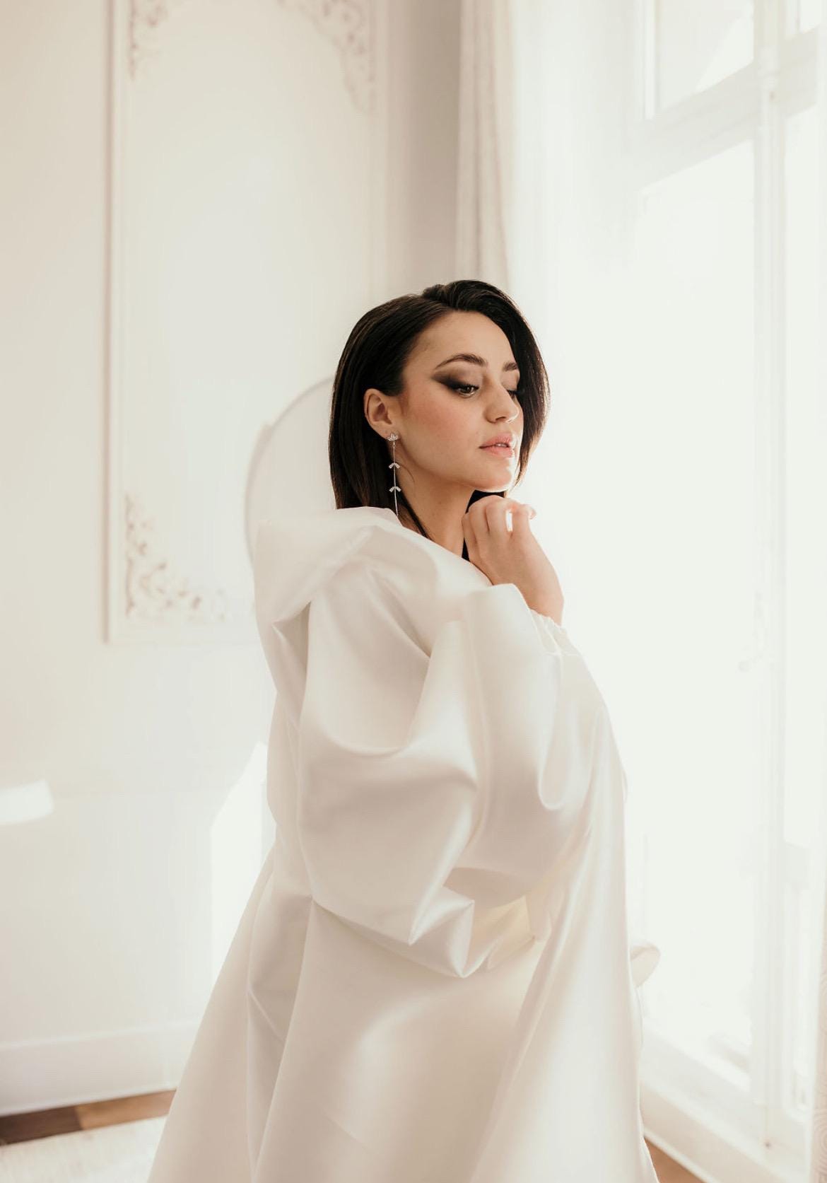 Lange Ohrringe Glitzer – elegante Edelstahl Ohrstecker in Gold oder Silber für besondere Anlässe