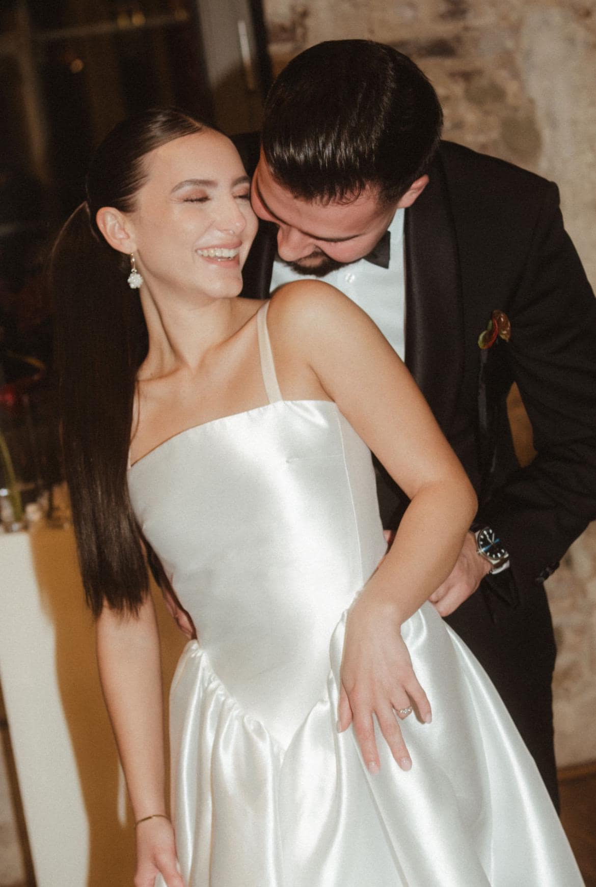 Braut-Creolen mit abnehmbarem Perlenanhänger – Edelstahl in Gold oder Silber | Handgemacht