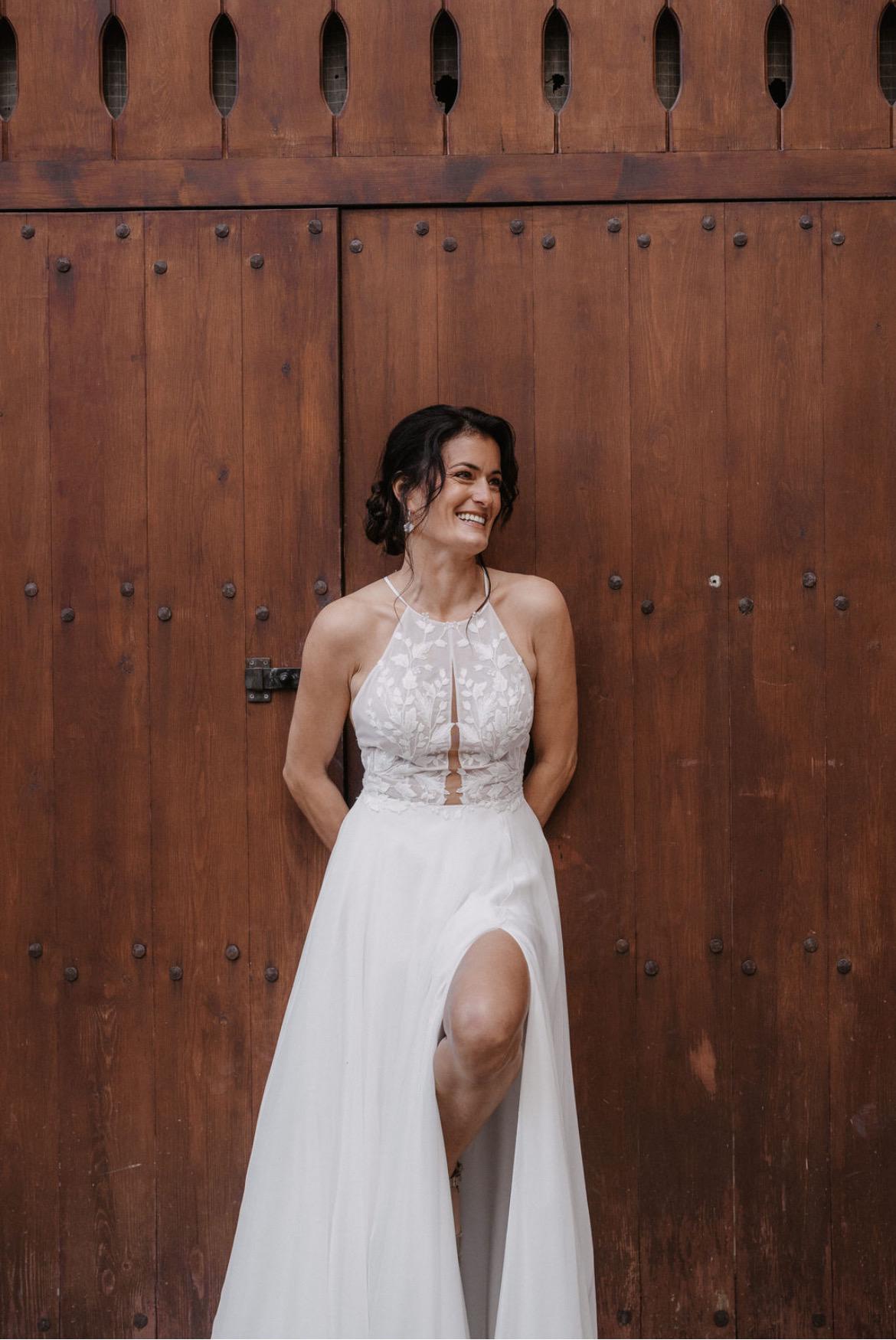 Braut-Creolen mit abnehmbarem Perlenanhänger – Edelstahl in Gold oder Silber | Handgemacht