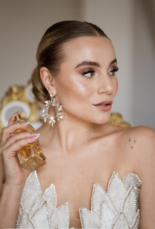 Statement-Ohrringe mit Strasssteinen – Gold oder Silber | Handgefertigt aus Edelstahl