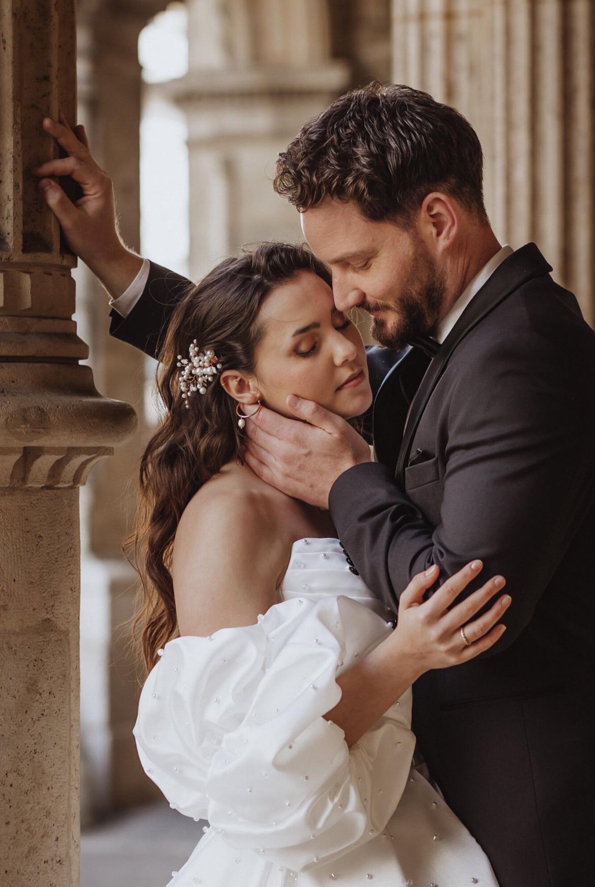 Eleganter Brauthaarschmuck mit Perlen – Klammer in Gold, Silber oder Roségold