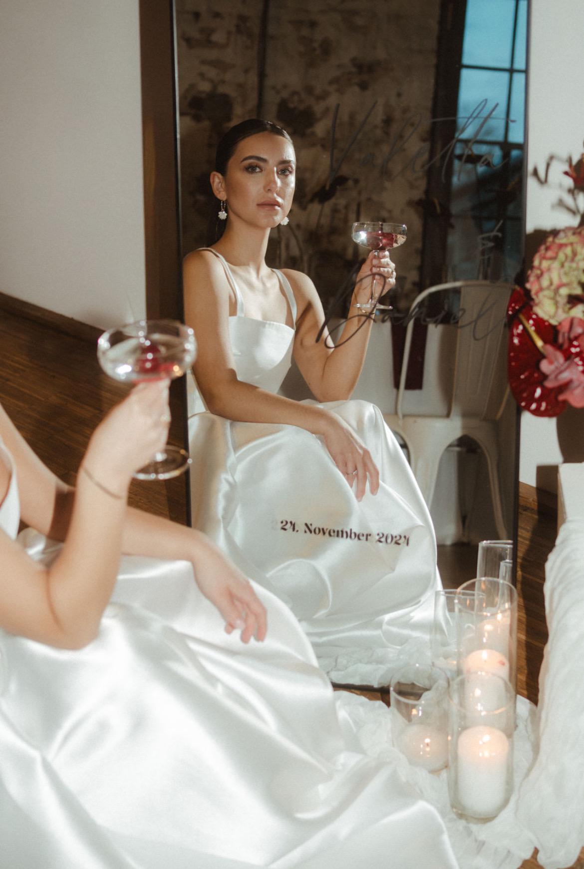 Braut-Creolen mit abnehmbarem Perlenanhänger – Edelstahl in Gold oder Silber | Handgemacht