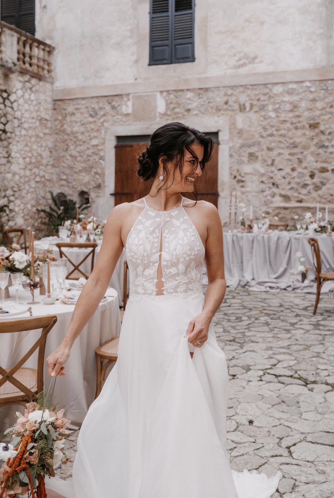 Braut-Creolen mit abnehmbarem Perlenanhänger – Edelstahl in Gold oder Silber | Handgemacht